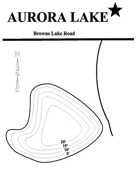 Bathymetric Map of Aurora Lake