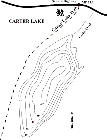 Bathymetric Map of Carter Lake