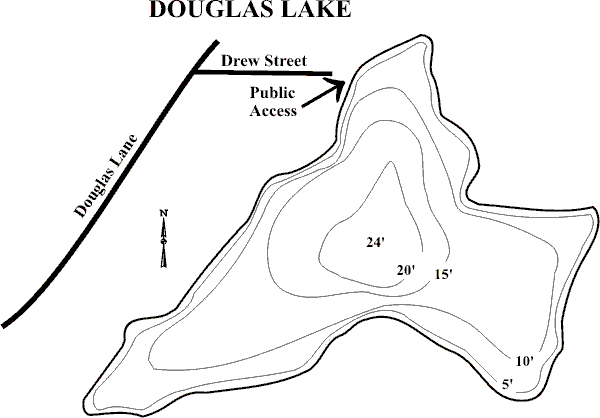 Bathymetric Map of Douglas Lake