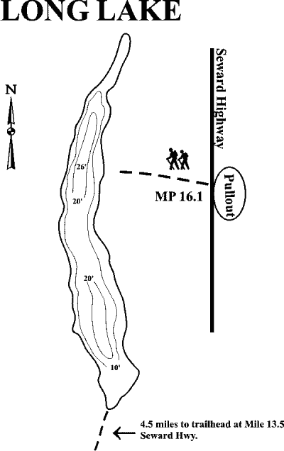 Bathymetric Map of Long Lake (Kenai)