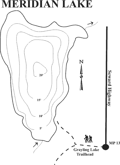 Bathymetric Map of Meridian Lake