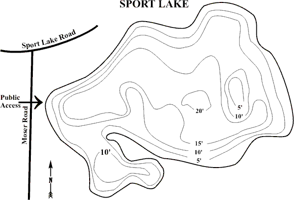 Bathymetric Map of Sport Lake