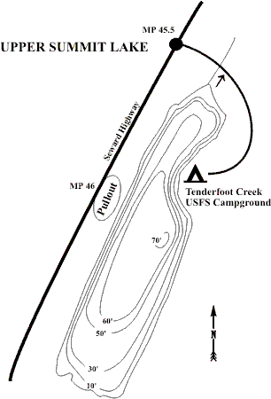 Bathymetric Map of Upper Summit Lake