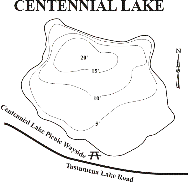 Bathymetric Map of Centennial Lake