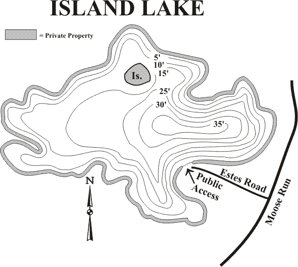 Bathymetric Map of Island Lake (Kenai)