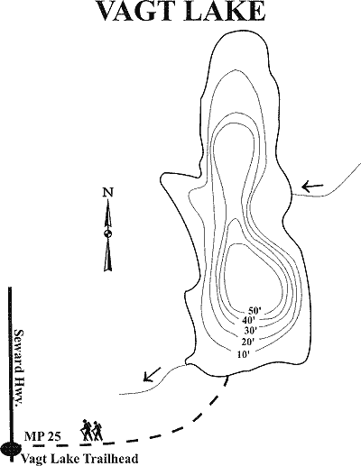 Bathymetric Map of Vagt Lake