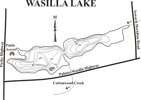 Bathymetric Map of Wasilla Lake