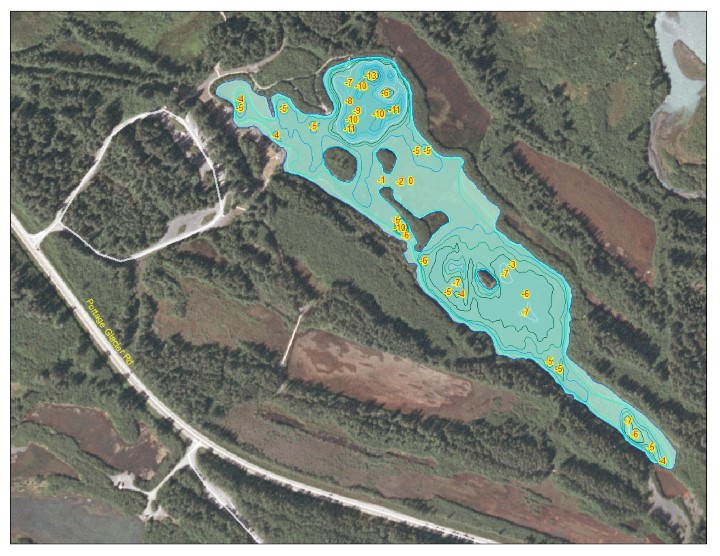 Bathymetric Map of Airstrip Pond