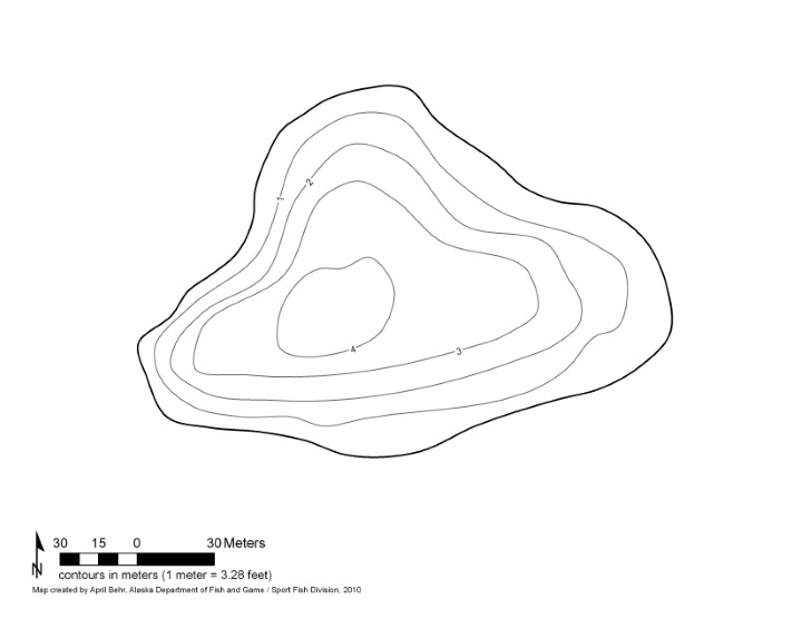 Bathymetric Map of DJ Lake