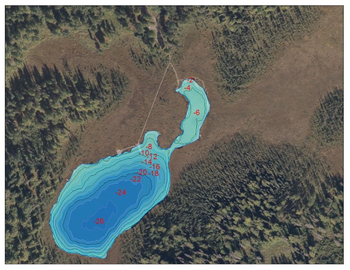 Bathymetric Map of Fish Lake Elmendorf