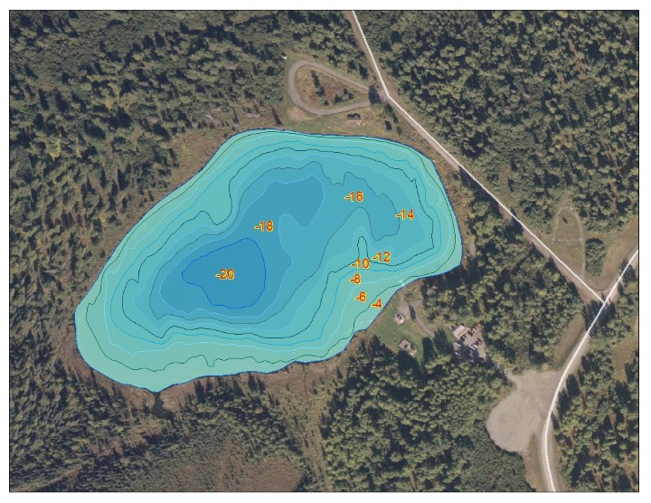 Bathymetric Map of Green Lake