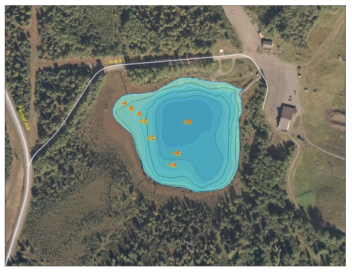 Bathymetric Map of Hillberg Lake