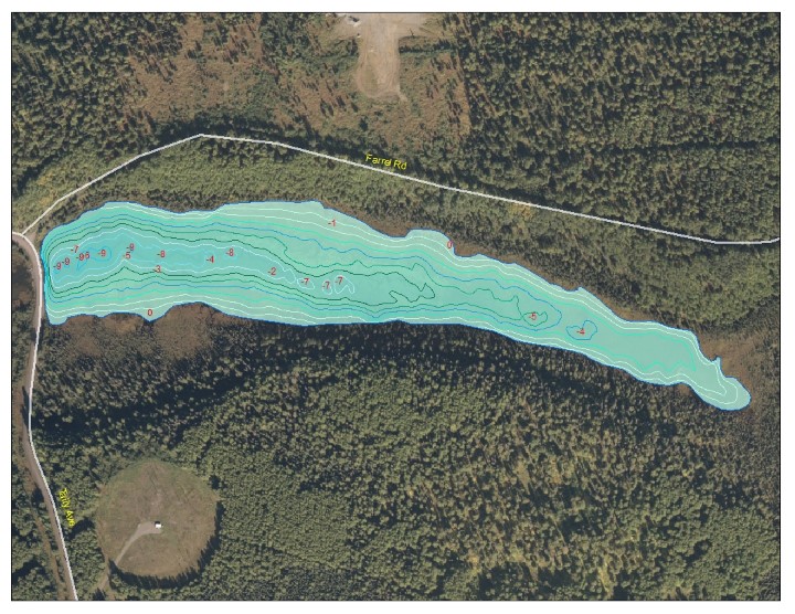 Bathymetric Map of Sixmile Lake (Upper)