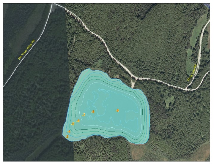 Bathymetric Map of Waldon Lake (JBER)