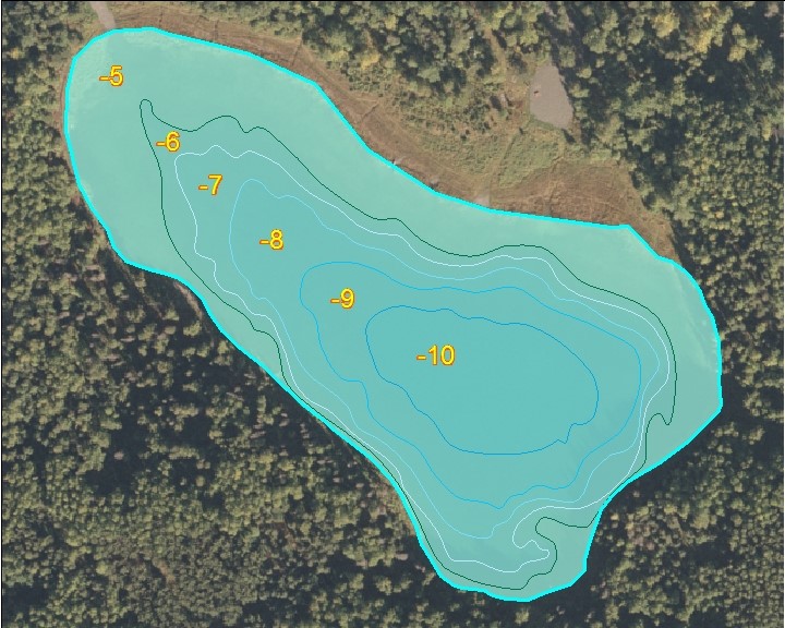 Bathymetric Map of Gwen Lake