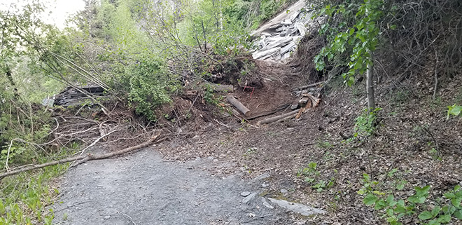 O’Brien Creek to Haley Creek Landslide and Trail Update