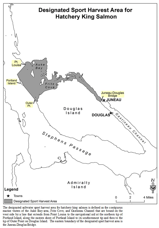 HATCHERY KING SALMON SPORT LIMITS INCREASED IN JUNEAU DESIGNATED SPORT HARVEST AREA BEGINNING WEDNESDAY, JUNE 1ST
