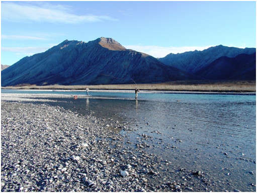 The upper Ivishak River provides beautiful scenery looking south towards the Brooks Range.