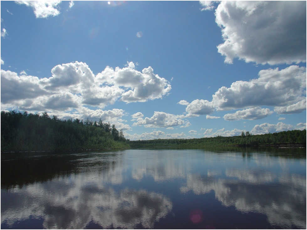 A beautiful day on one of the many sloughs of Minto Flats