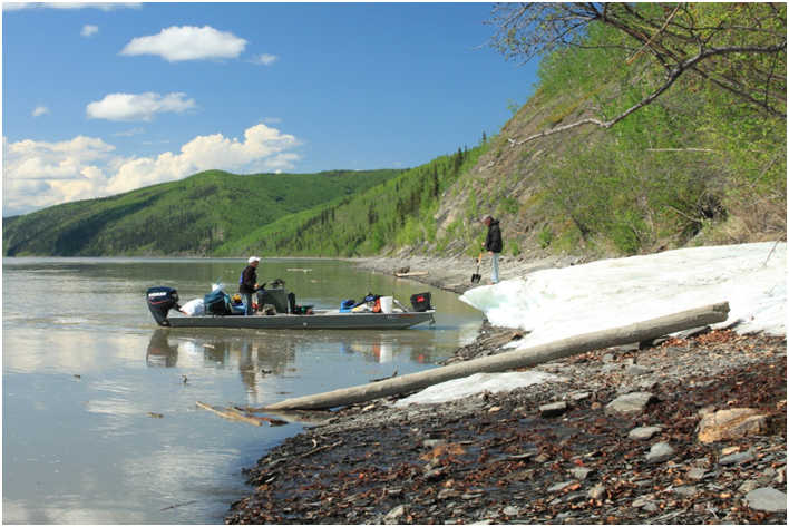 Boating on the Tanana just after spring break-up near Fairbanks.