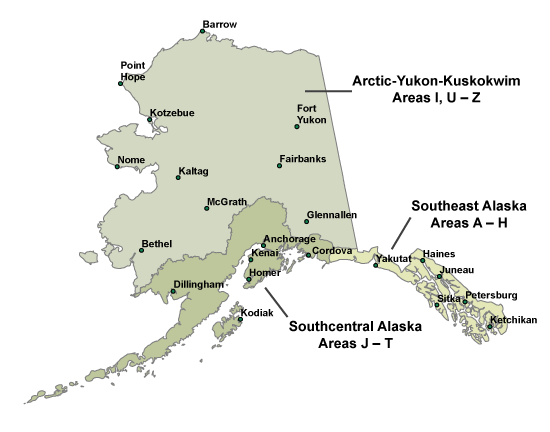 Alaska Sport Fishing Regions
