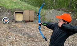 Target shooting with bow and arrow