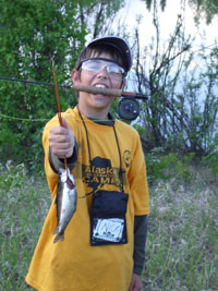 Youth with catch