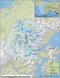The Chignik River drainage near Chignik, Alaska.