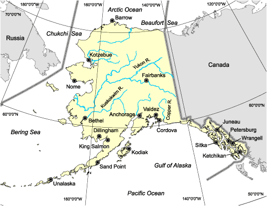 State of Alaska Map