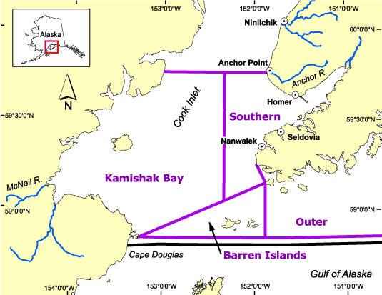 Kamishak Bay, Barren Islands and Southern Cook Inlet