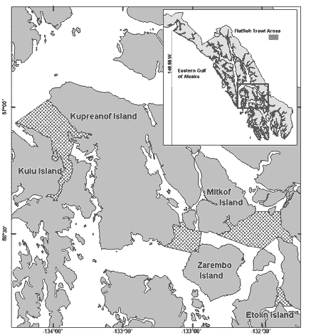 Flatfish trawl areas map