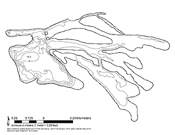 Bathymetric Map of Cushman Lake