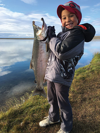 Fish with his boy