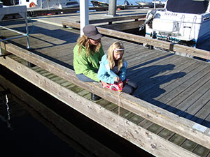 Fishing from the dock