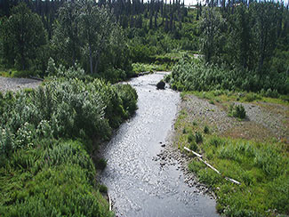 an aerial view of Deep Creek