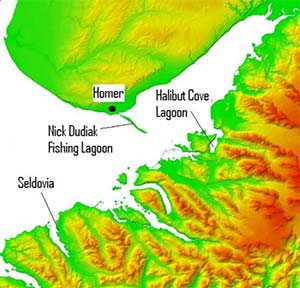 a map showing the area of enhanced fisheries