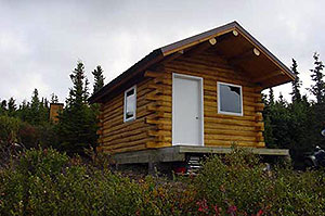 View of the cabin from the west.