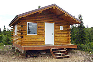 View of the cabin from the west.