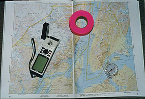 map, GPS and compass
