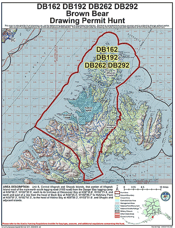 Map of  hunt number db162