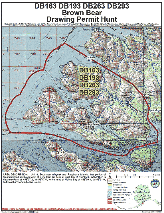 Map of brbear hunt number db163