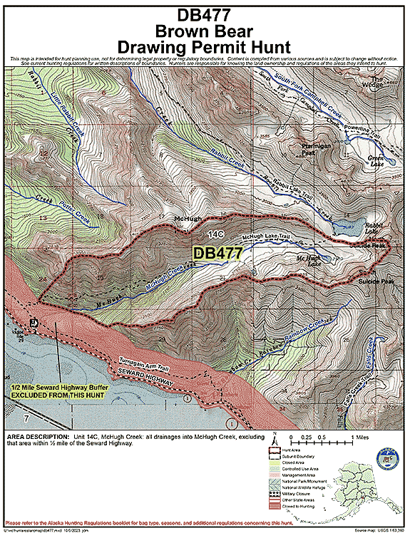 Map of brbear hunt number db477