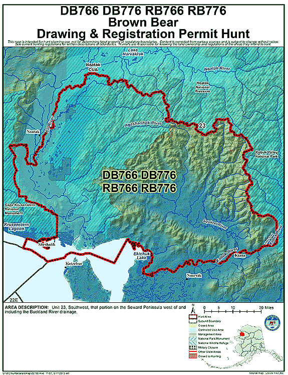 Map of  hunt number db766