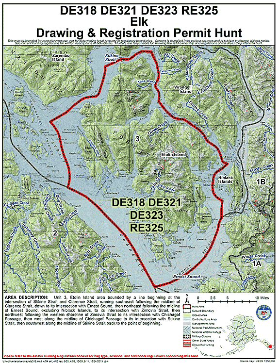 Map of elk hunt number de318
