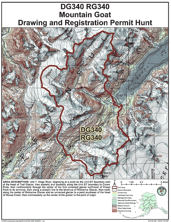 Map of hunt number dg340