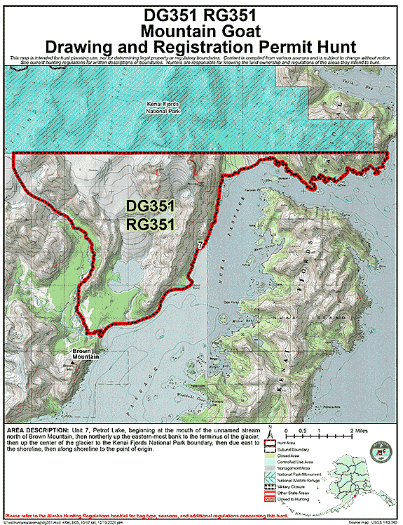 Map of  hunt number dg351