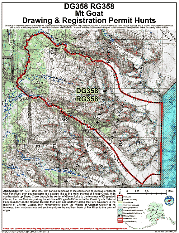 Map of  hunt number dg358