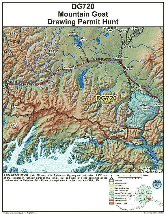 Map of  hunt number dg720