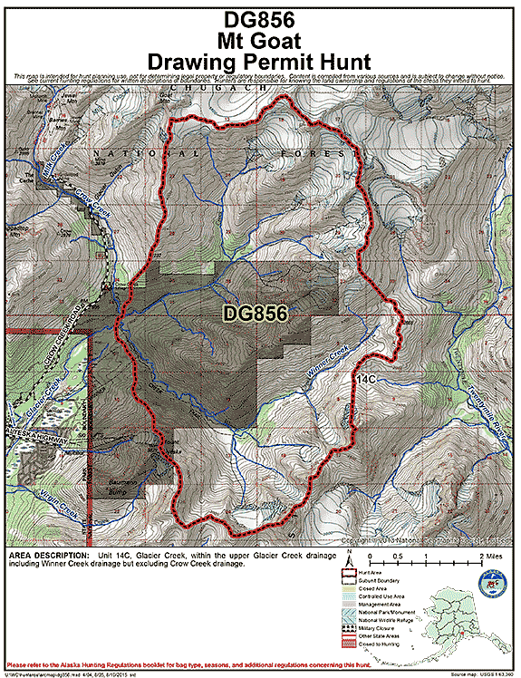 Map of  hunt number dg856