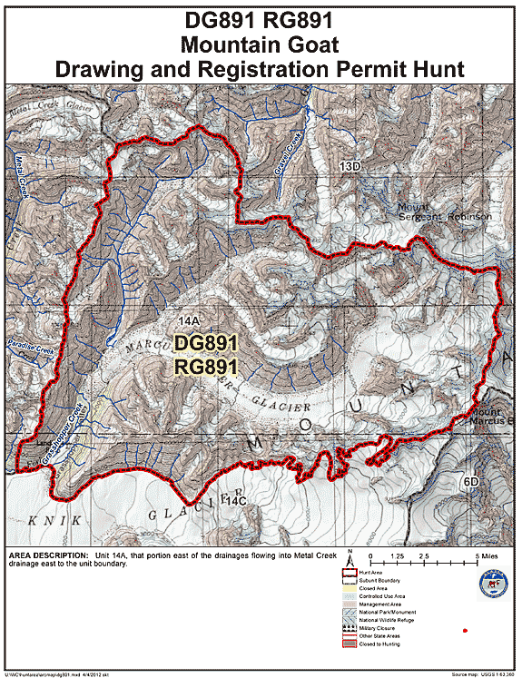 Map of  hunt number dg891